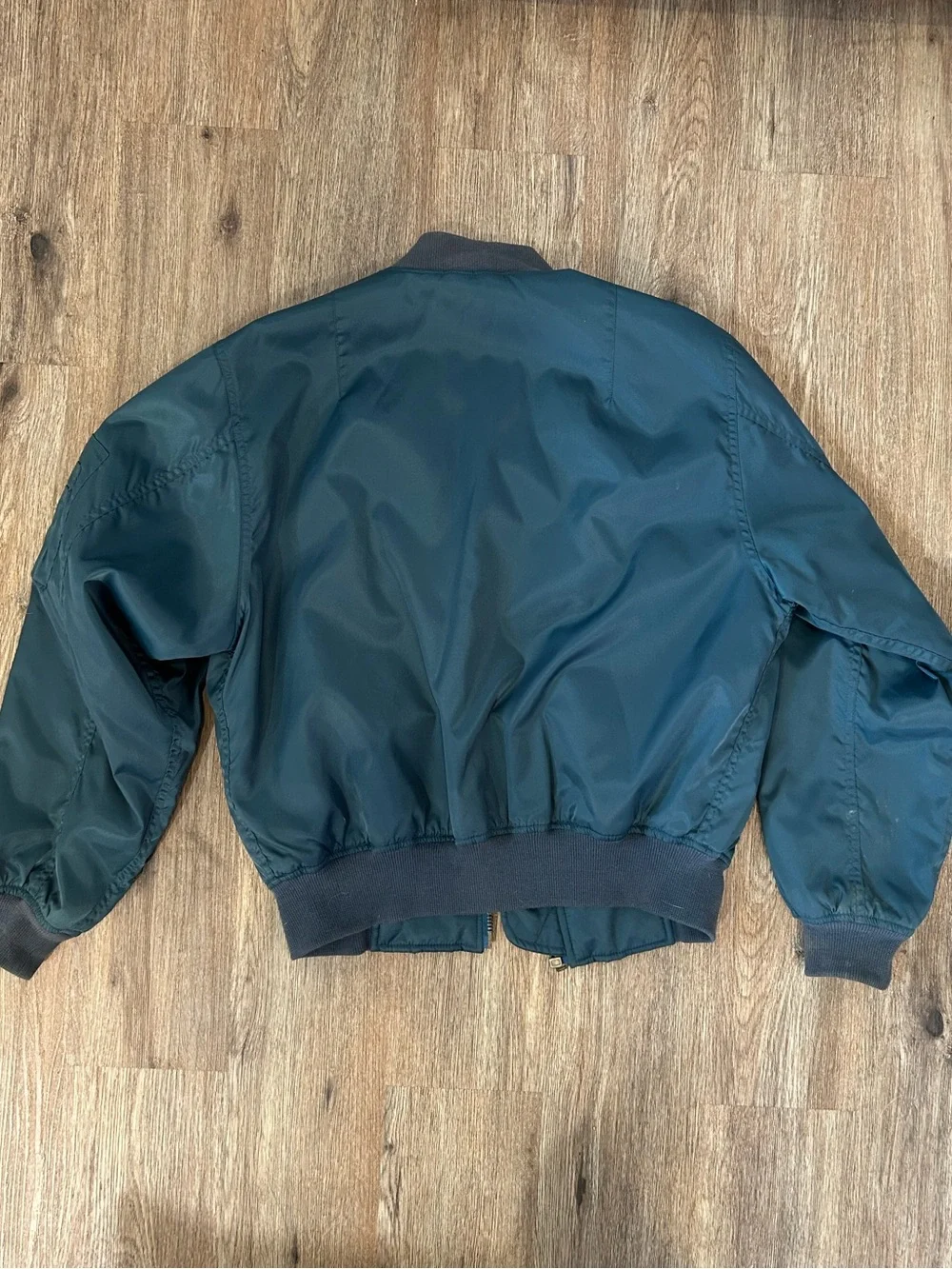 J. Crew Teal Bomber Jacket with Yellow Lining